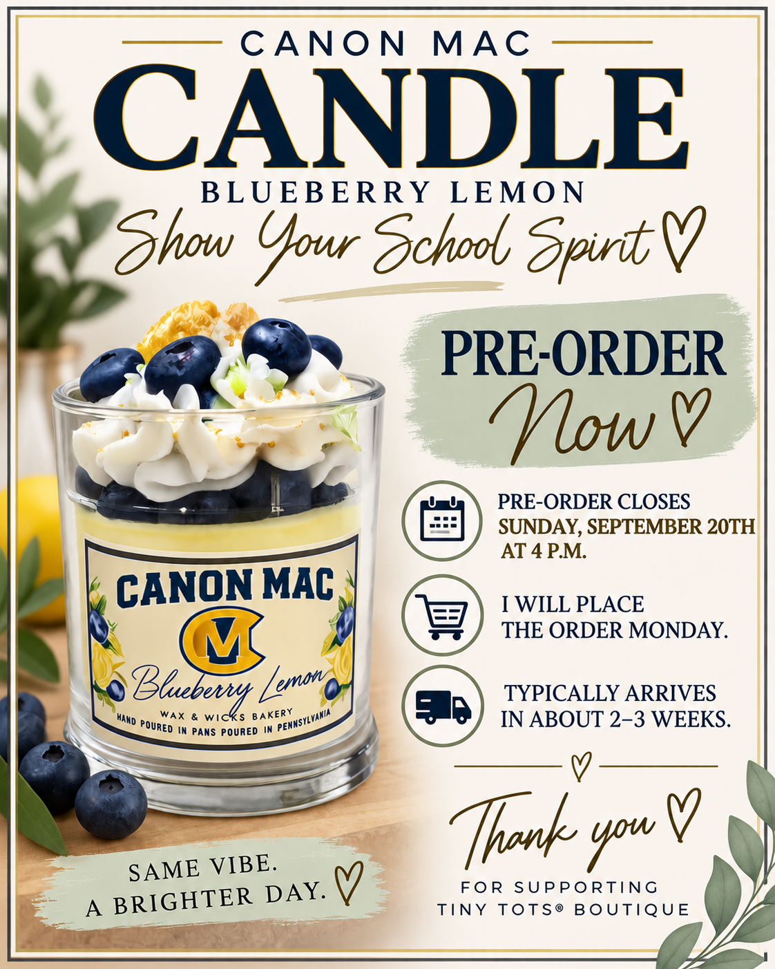 PREORDER Canon Mac Candle Product