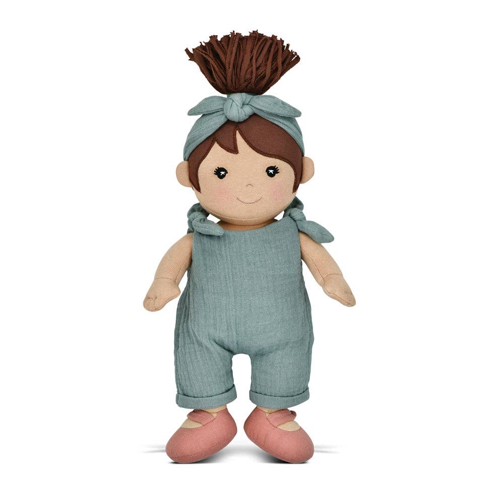 Apple Park Kids - Paloma in Teal Muslin - Tiny Tots Boutique