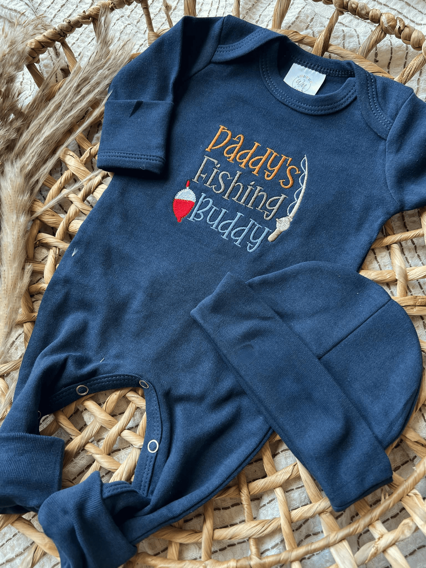 Baby Boy Romper | Daddy's Fishing Buddy - Tiny Tots Boutique
