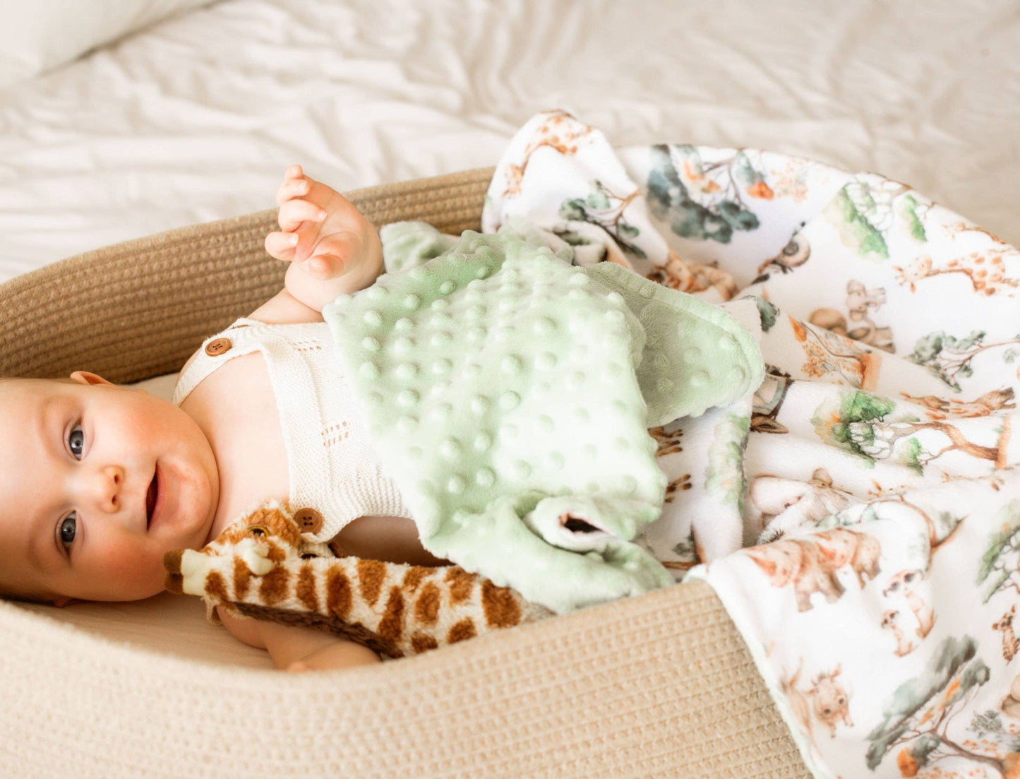 Baby & Toddler Minky Blanket - Safari Adventure - Tiny Tots Boutique