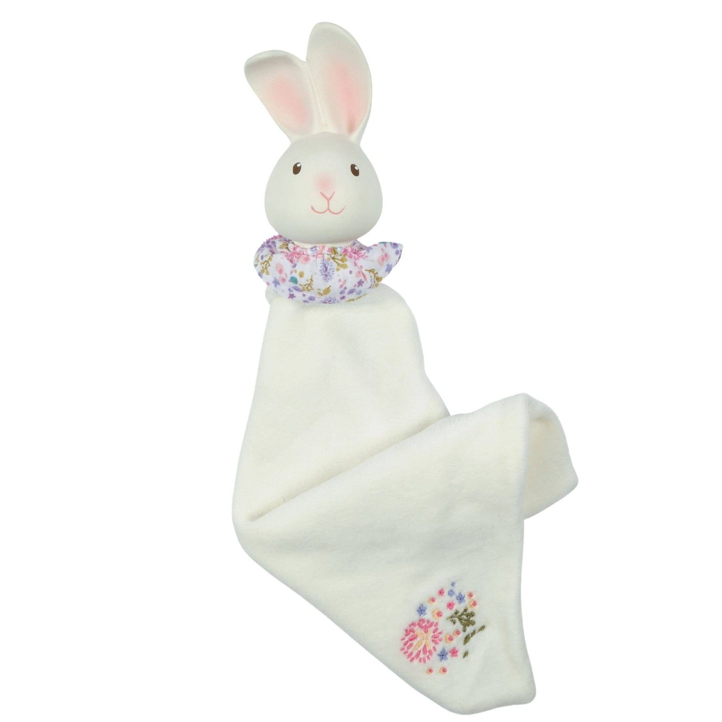 Bunny Snuggly with Organic Rubber Head for Teething - Tiny Tots Boutique