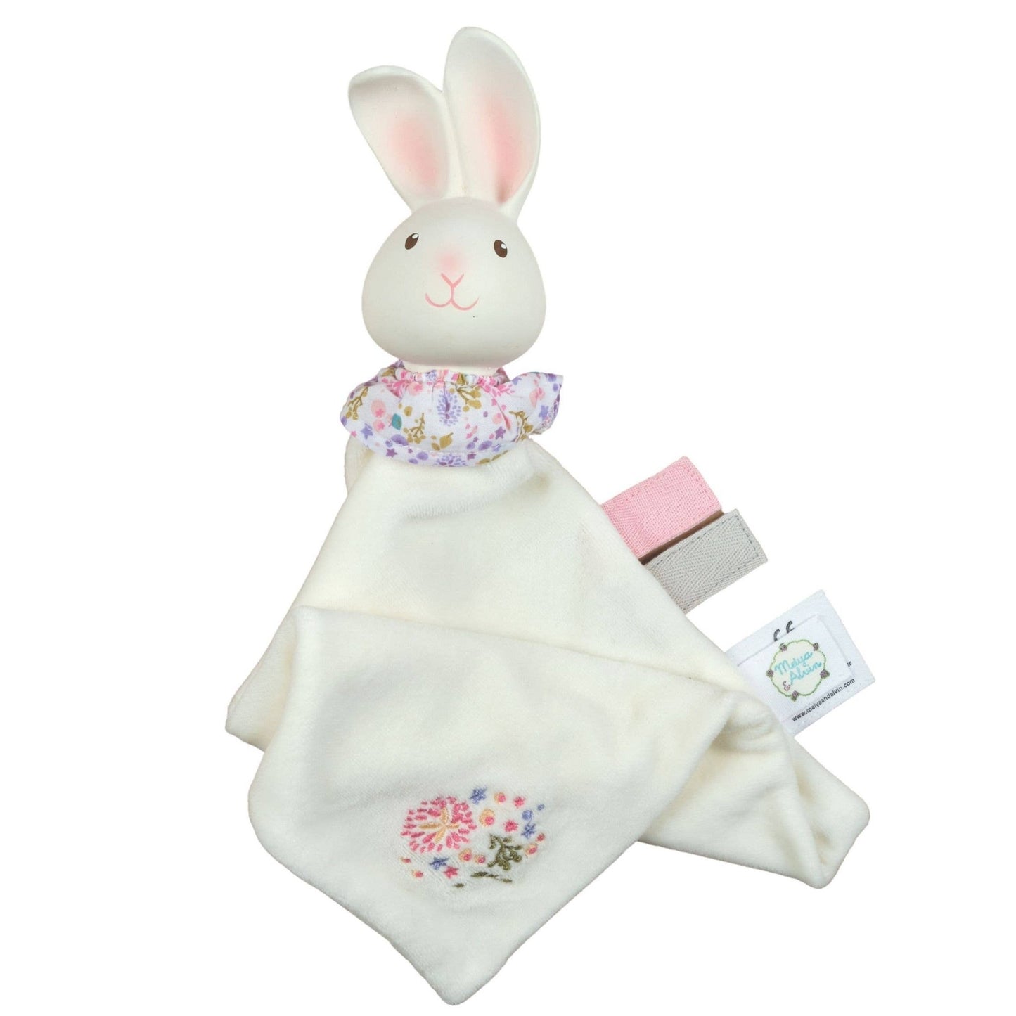 Bunny Snuggly with Organic Rubber Head for Teething - Tiny Tots Boutique