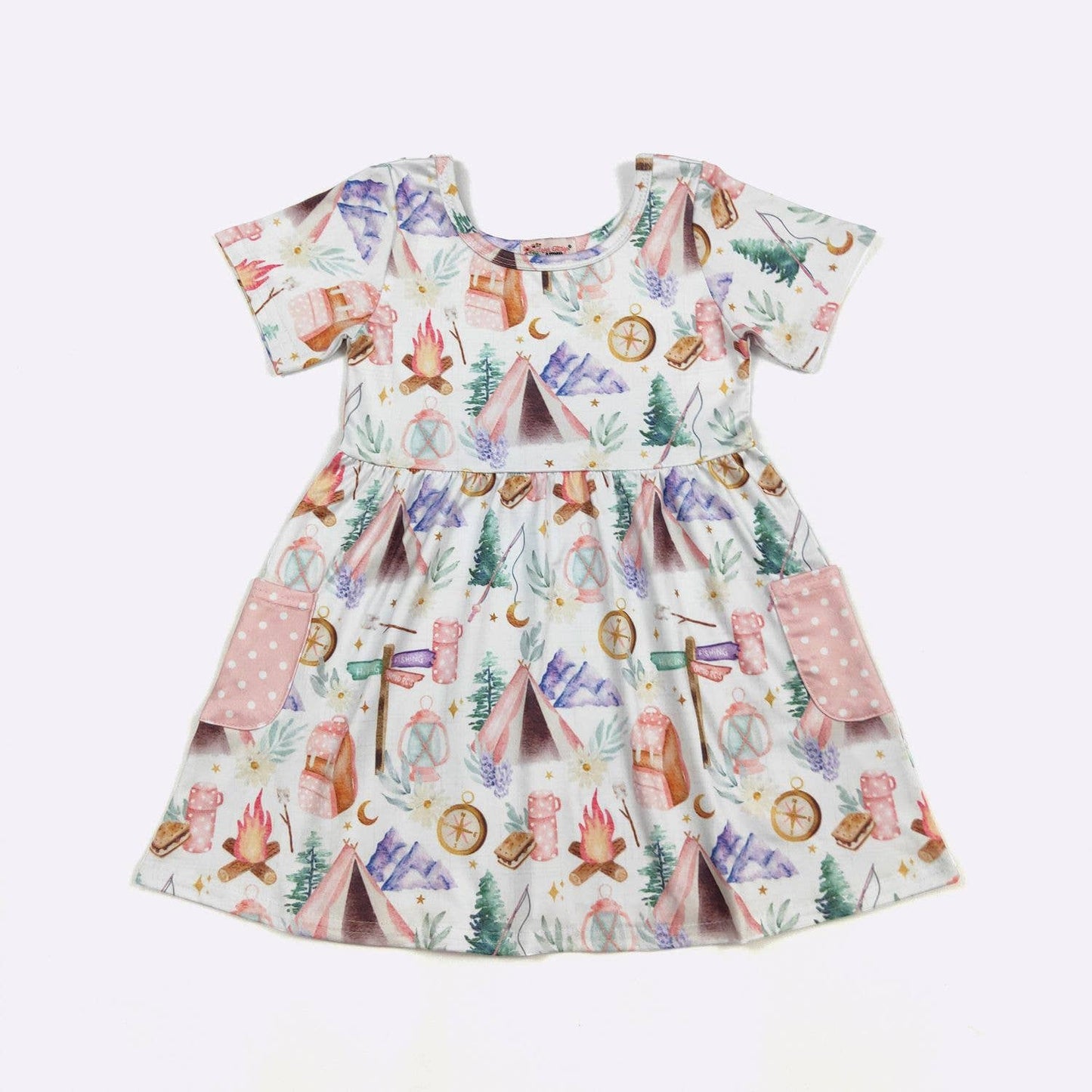 Camping Girls Dress - Tiny Tots Boutique