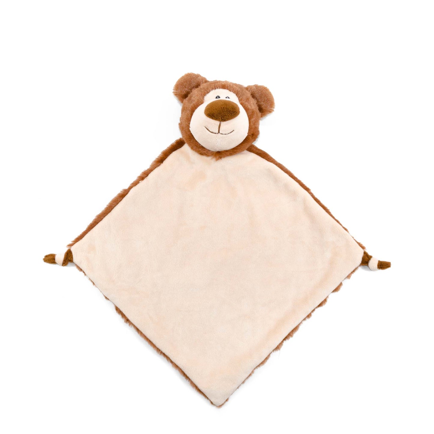 Custom Brown Bear Lovey Security Blanket - Tiny Tots Boutique