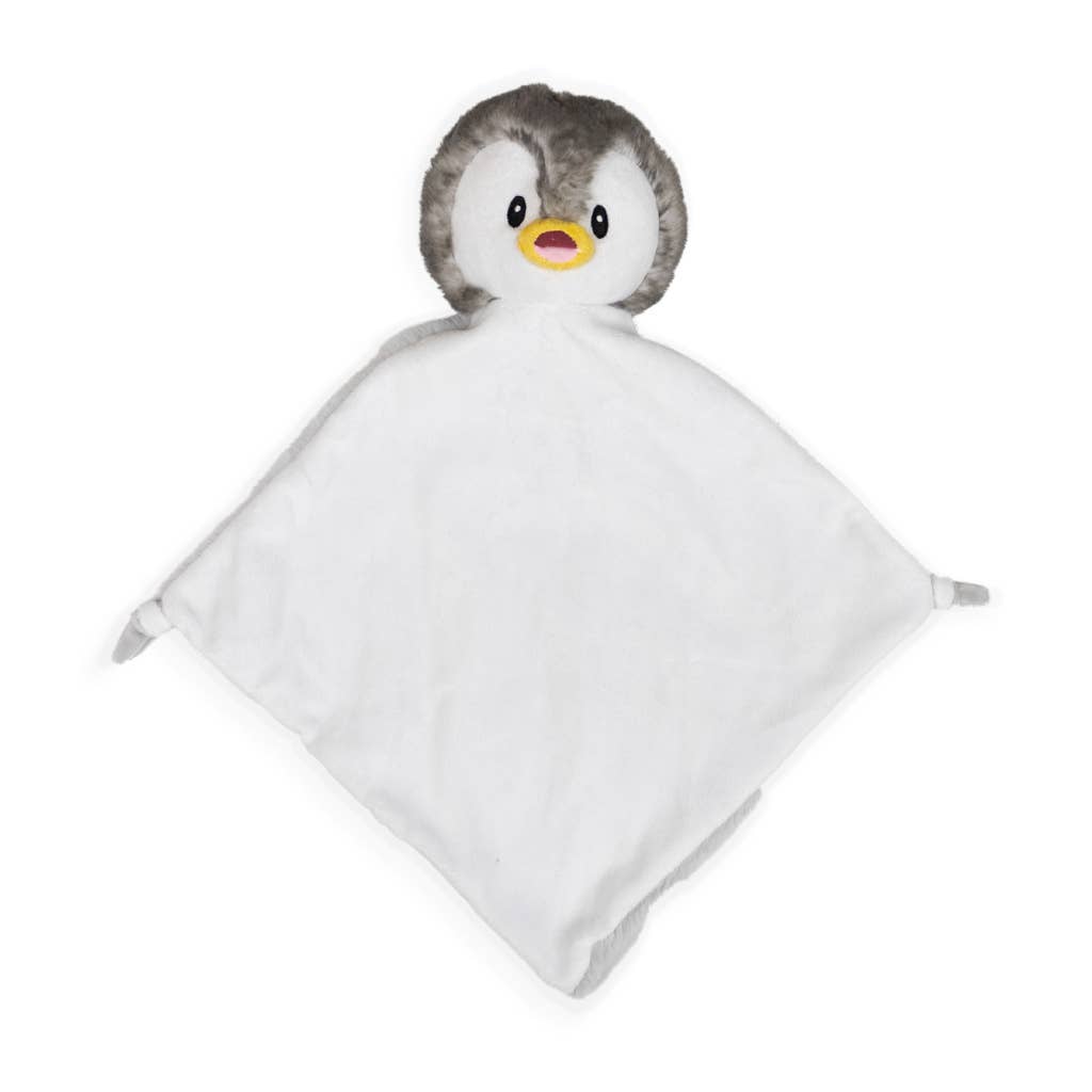 Custom Grey Penguin Lovey Security Blanket - Tiny Tots Boutique