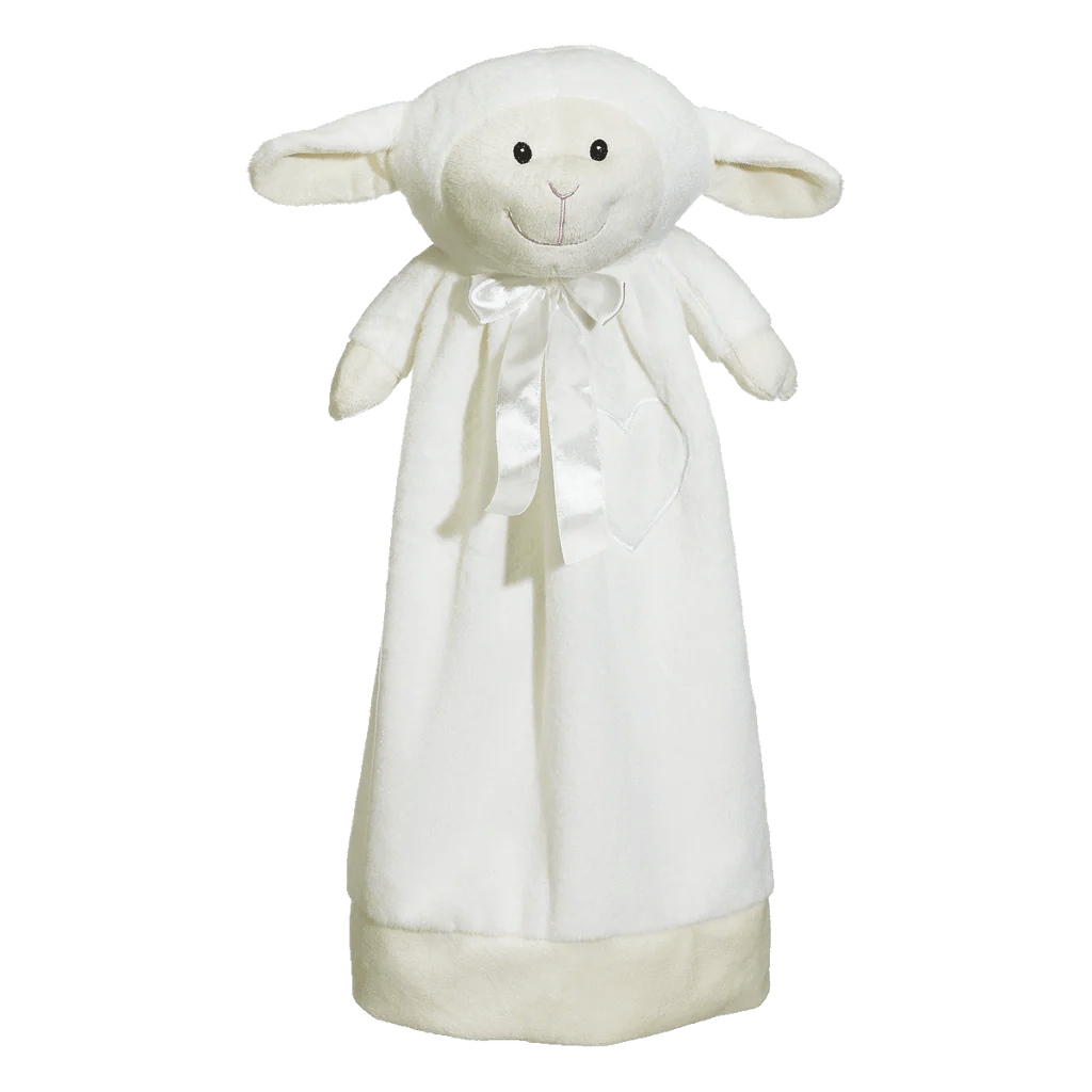 Custom Lamb Baby Blankey - Cream - Tiny Tots Boutique