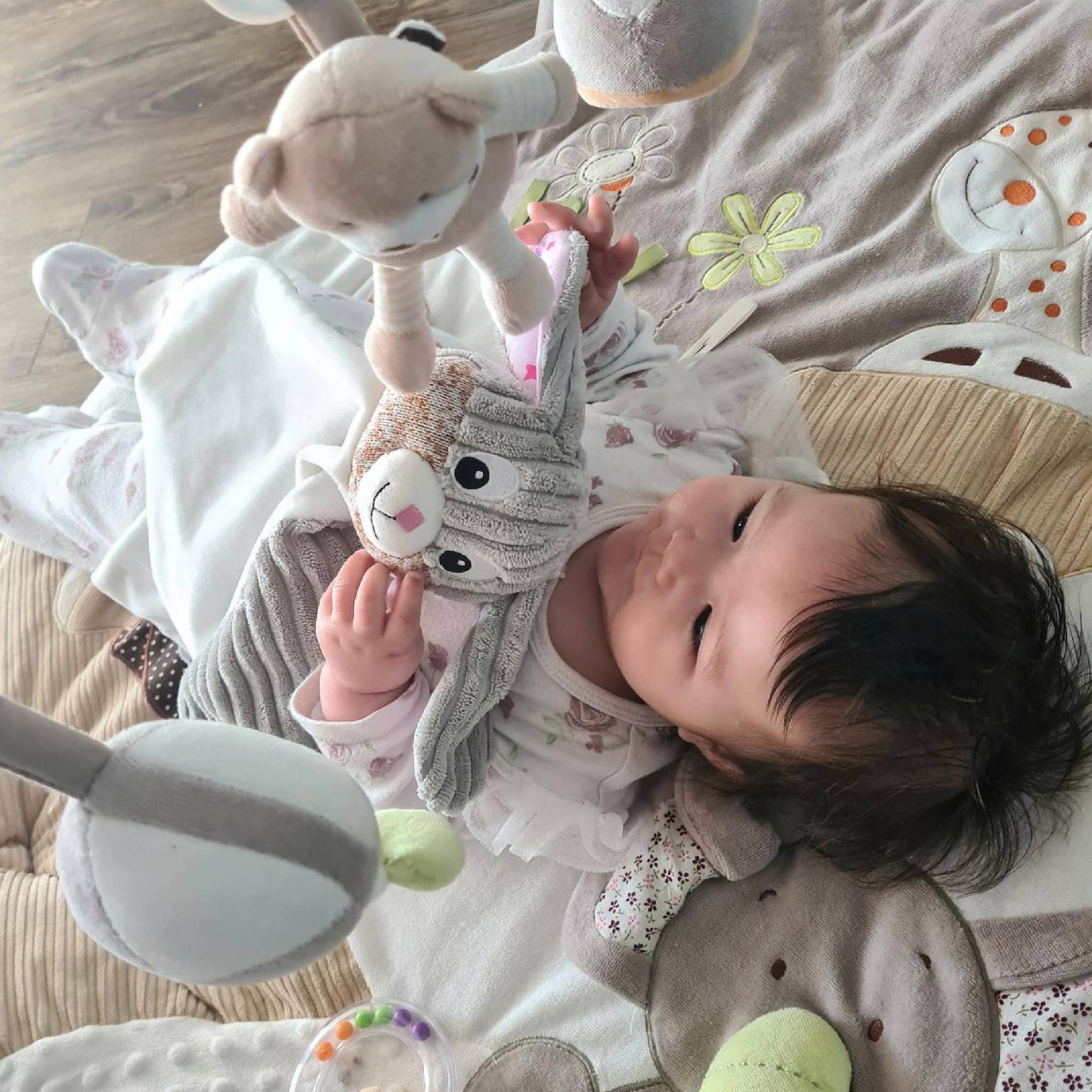 Custom Sensory Bunny Lovey Blanket - Bubblegum - Tiny Tots Boutique