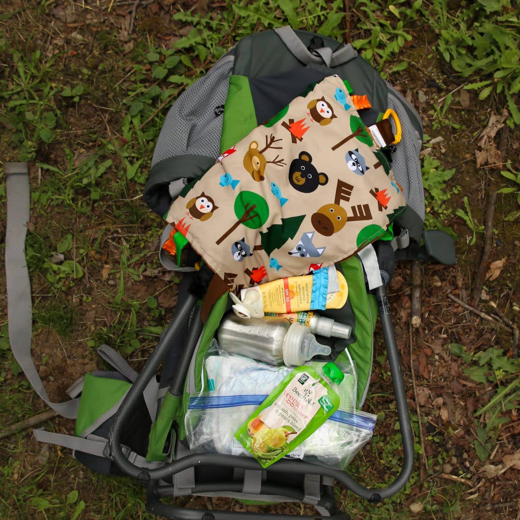 Forest Animals Taggy Comfort Blanket Learning Lovey 14 x 18" - Tiny Tots Boutique