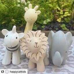 Lion Natural Organic Rubber Rattle, Teether & Bath Toy - Tiny Tots Boutique