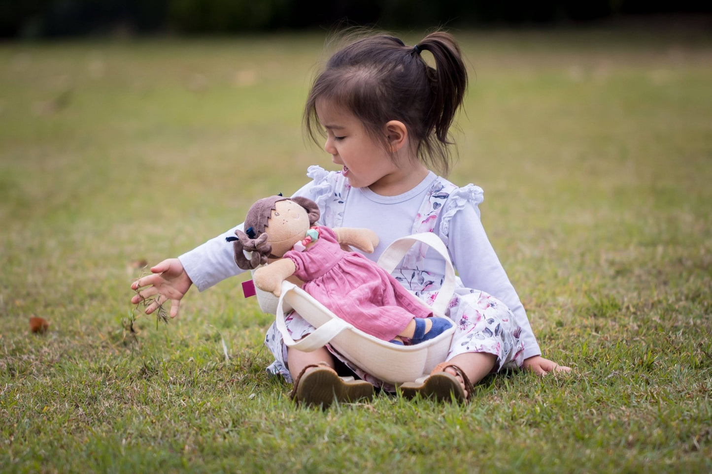 Mandy with Friendship Bracelet in Dusty Rose Dress - Tiny Tots Boutique
