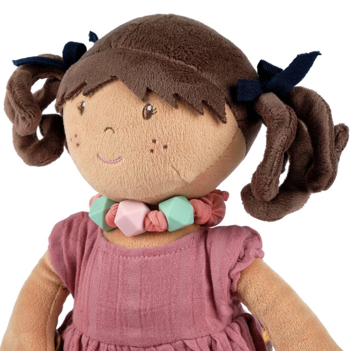Mandy with Friendship Bracelet in Dusty Rose Dress - Tiny Tots Boutique