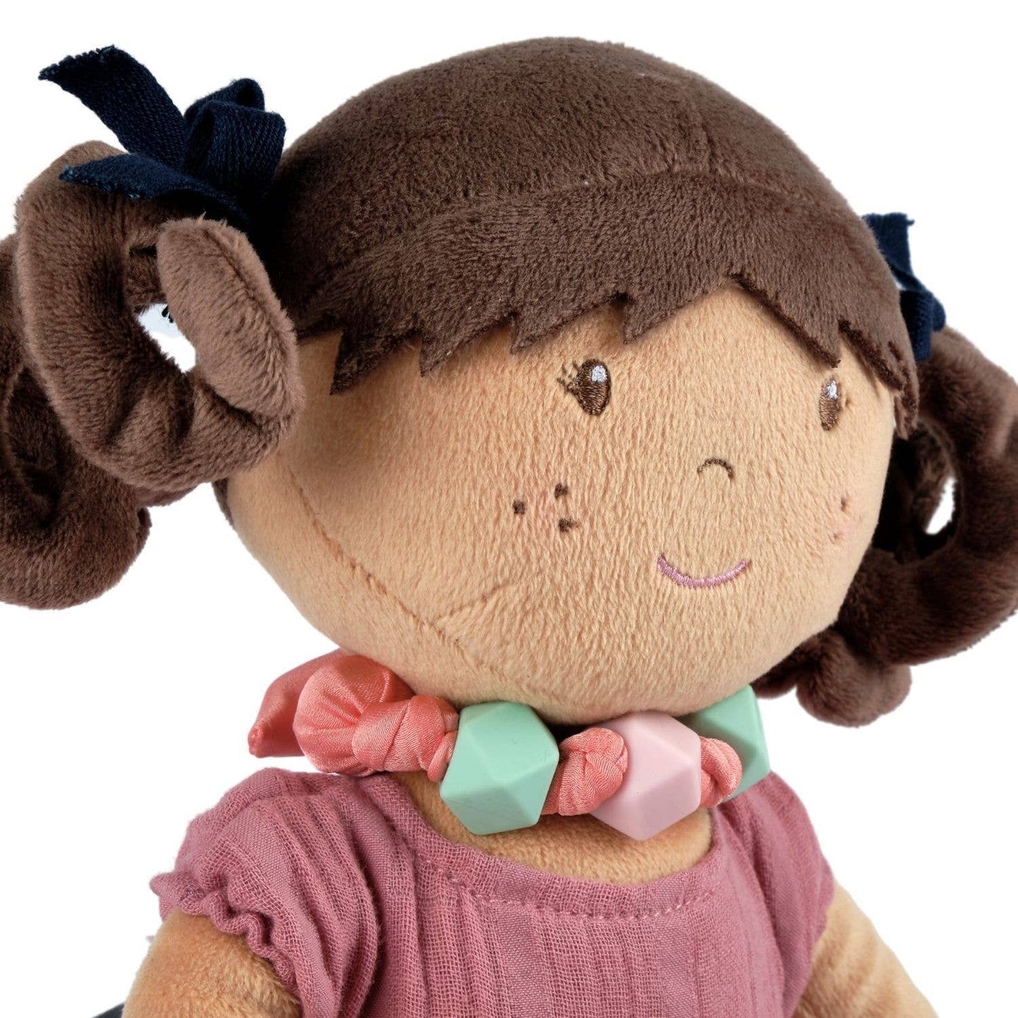 Mandy with Friendship Bracelet in Dusty Rose Dress - Tiny Tots Boutique