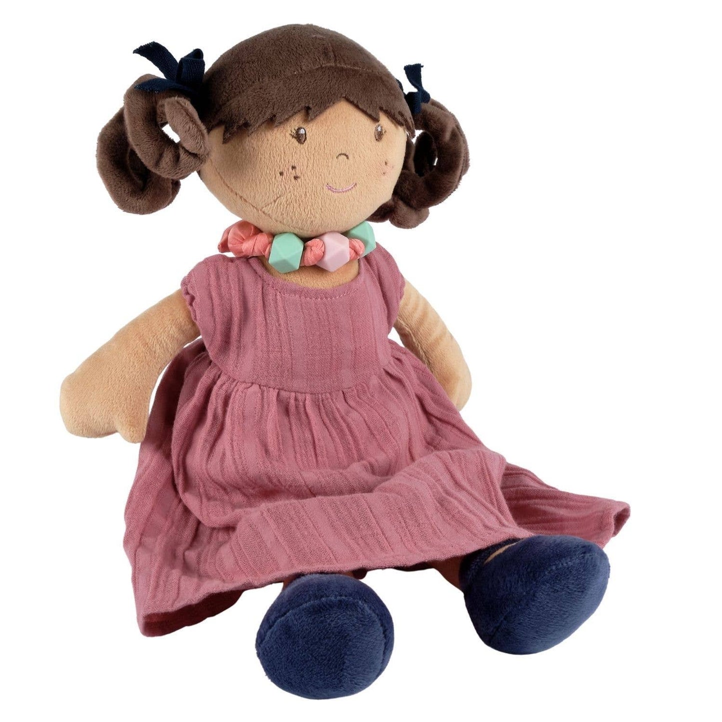 Mandy with Friendship Bracelet in Dusty Rose Dress - Tiny Tots Boutique