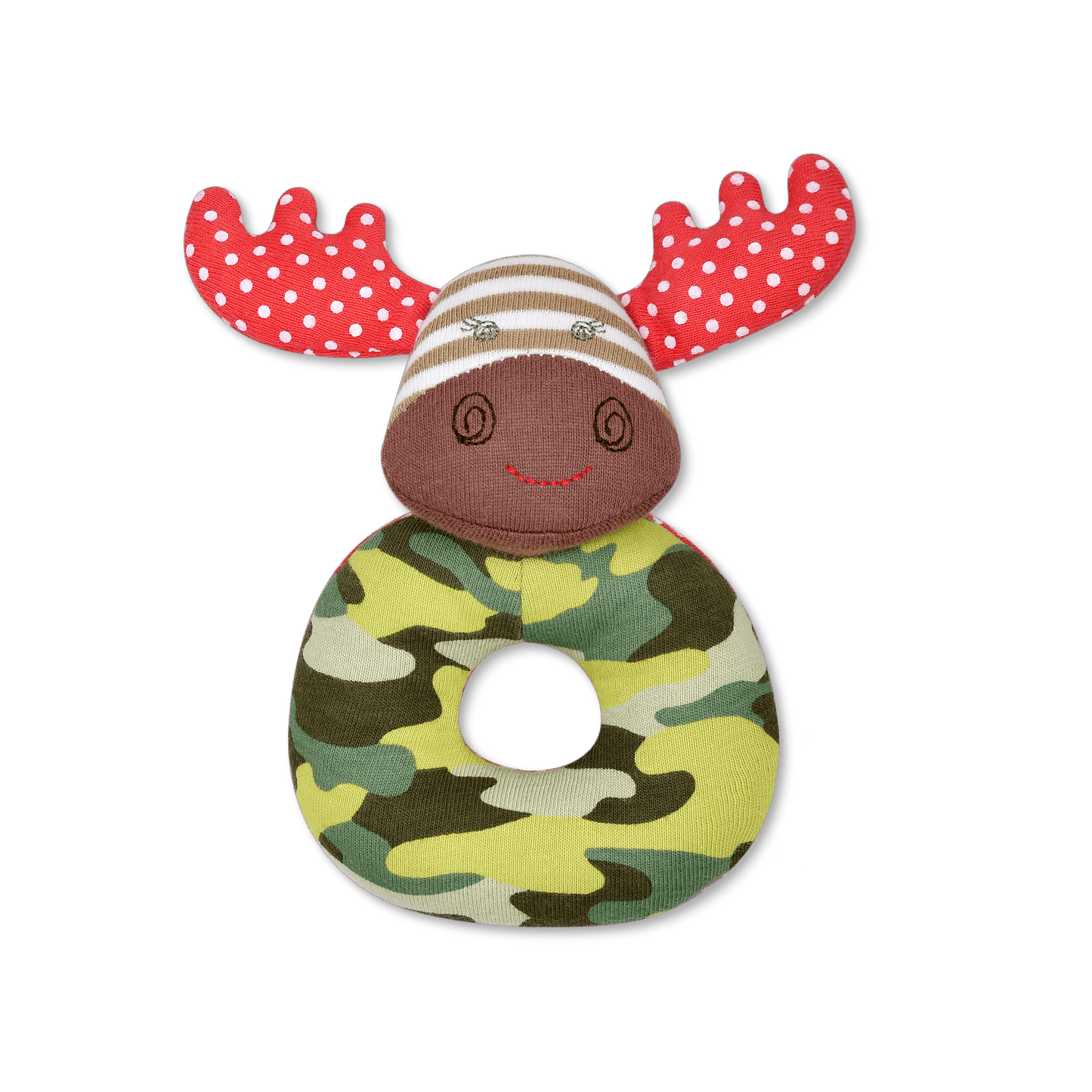 Margeaux Moose (Camo) Teething Rattle - Tiny Tots Boutique