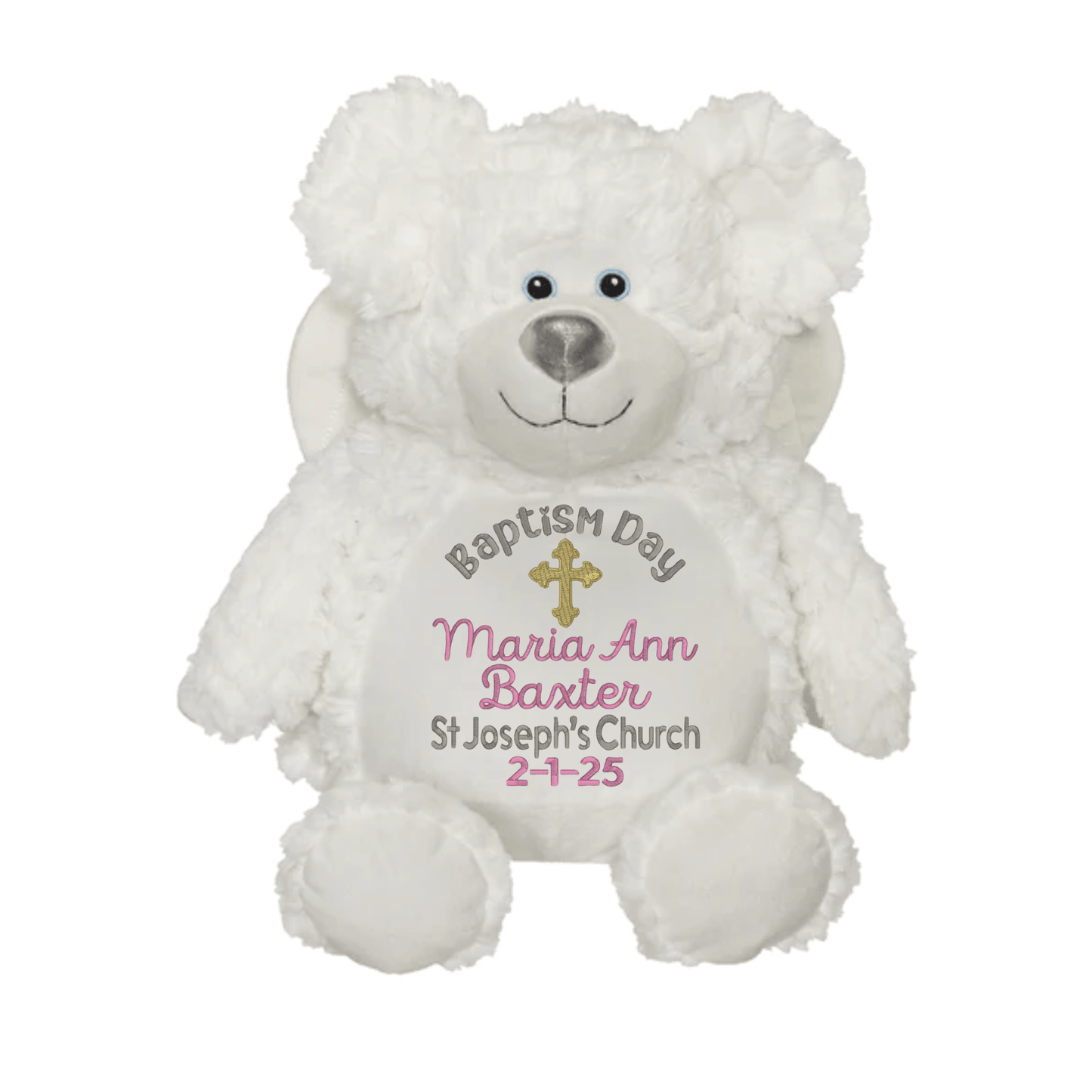 Personalized Baptism Stuffed Animal - Tiny Tots Boutique