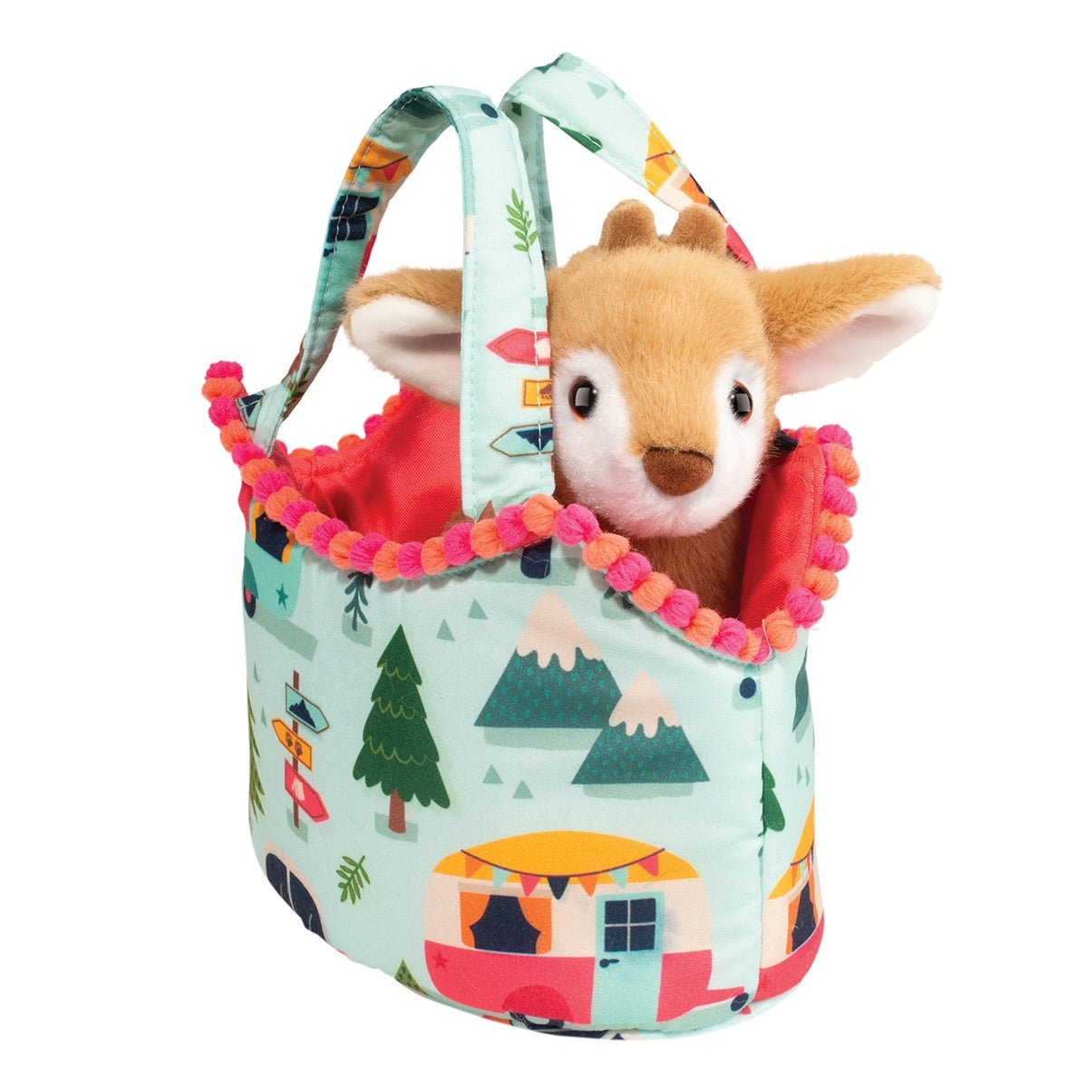 Personalized Camping Kids Purse with Fawn Plush Animal - Tiny Tots Boutique