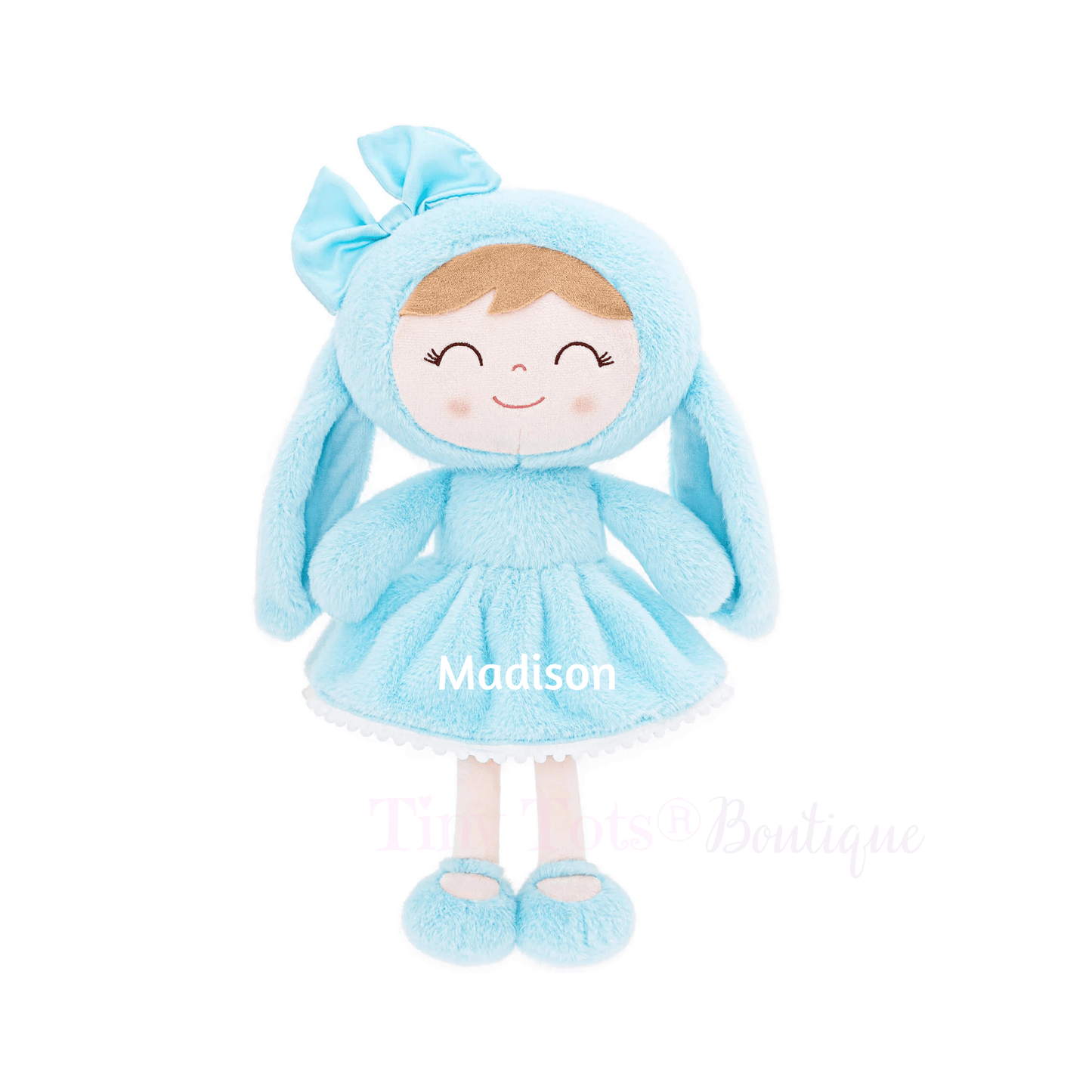 Personalized Coral Bunny Plush Doll - Tiny Tots Boutique