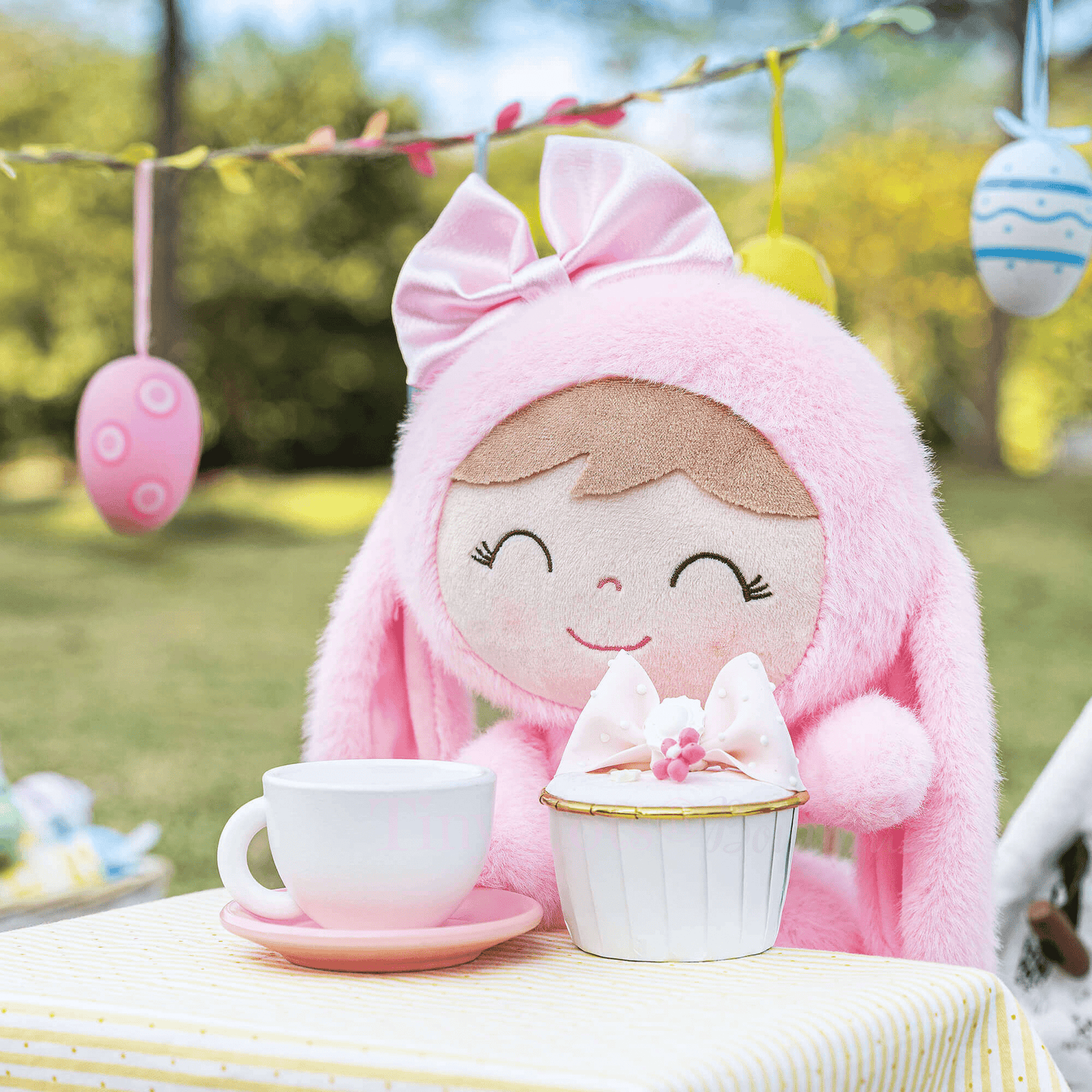 Personalized Coral Bunny Plush Doll - Tiny Tots Boutique
