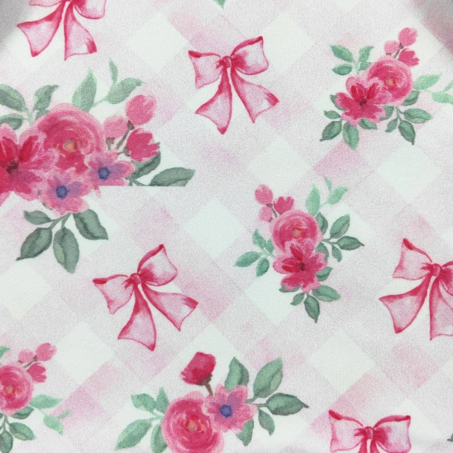 Personalized Floral Pink Lattice Minky Blanket - Tiny Tots Boutique