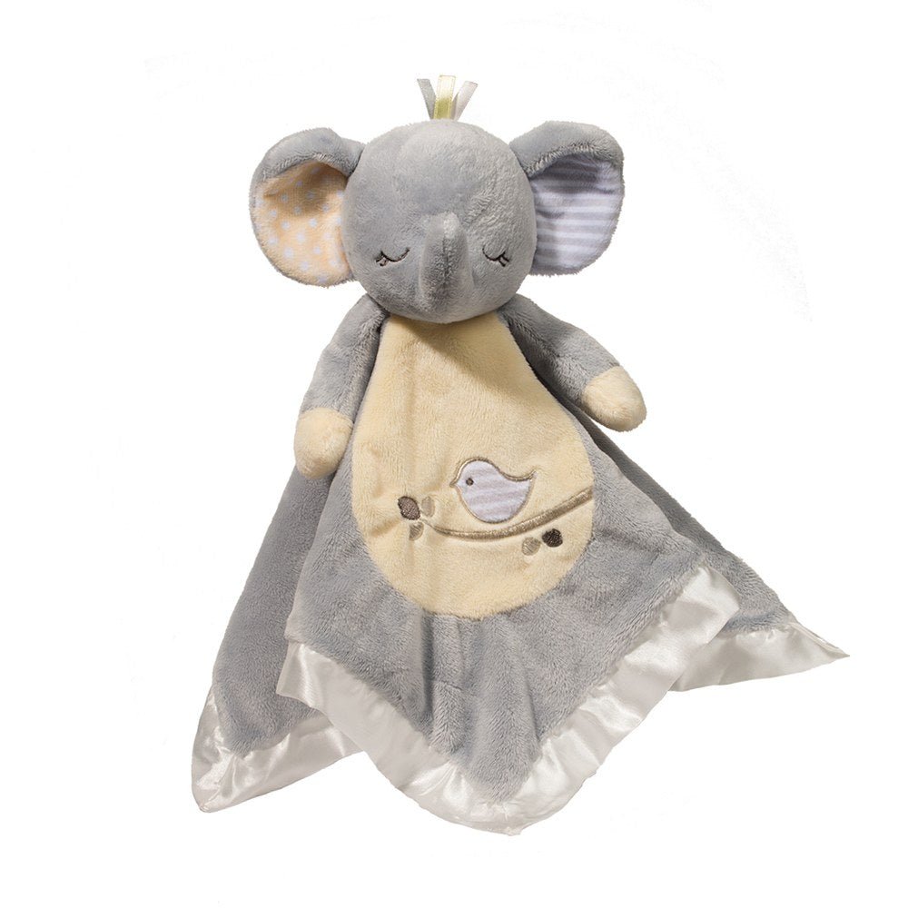Personalized Joey Gray Elephant Lil’ Snuggler - Security Baby Blanket Lovey - Tiny Tots Boutique