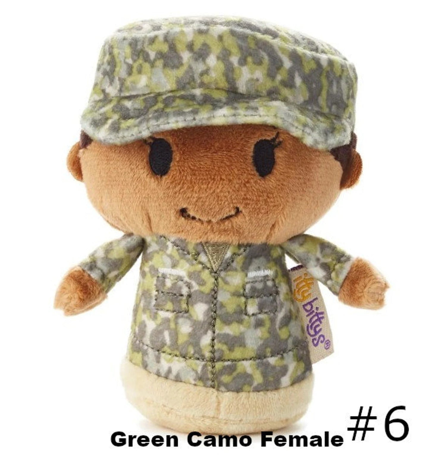 Personalized Military Camo Itty Bitty Soldier with Glasses - Custom Name & Branch of Service - Tiny Tots Boutique