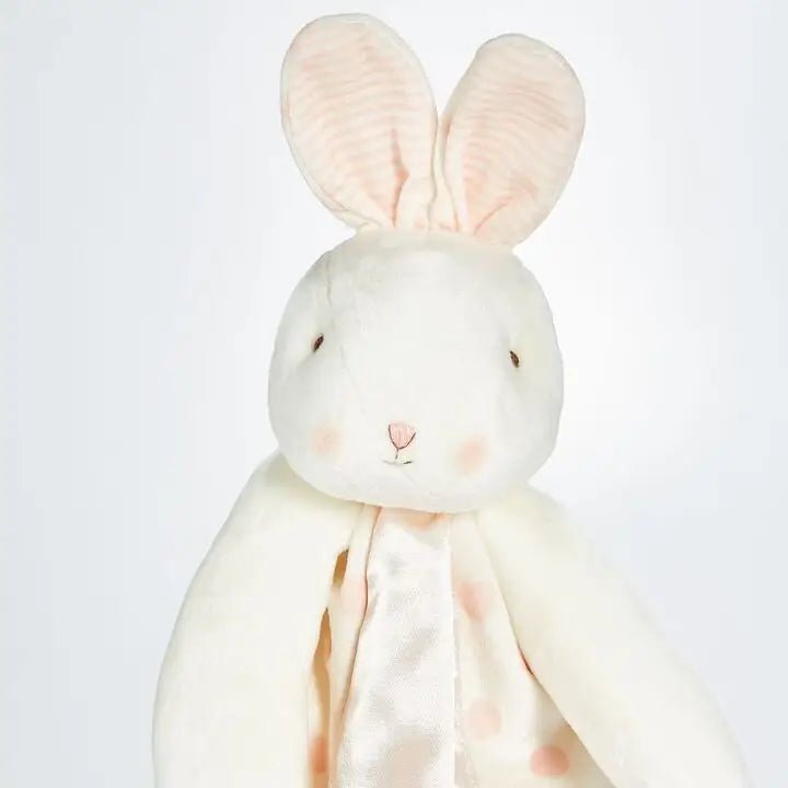 Personalized Plush Bunny Lovey - Pink Dots - Tiny Tots Boutique