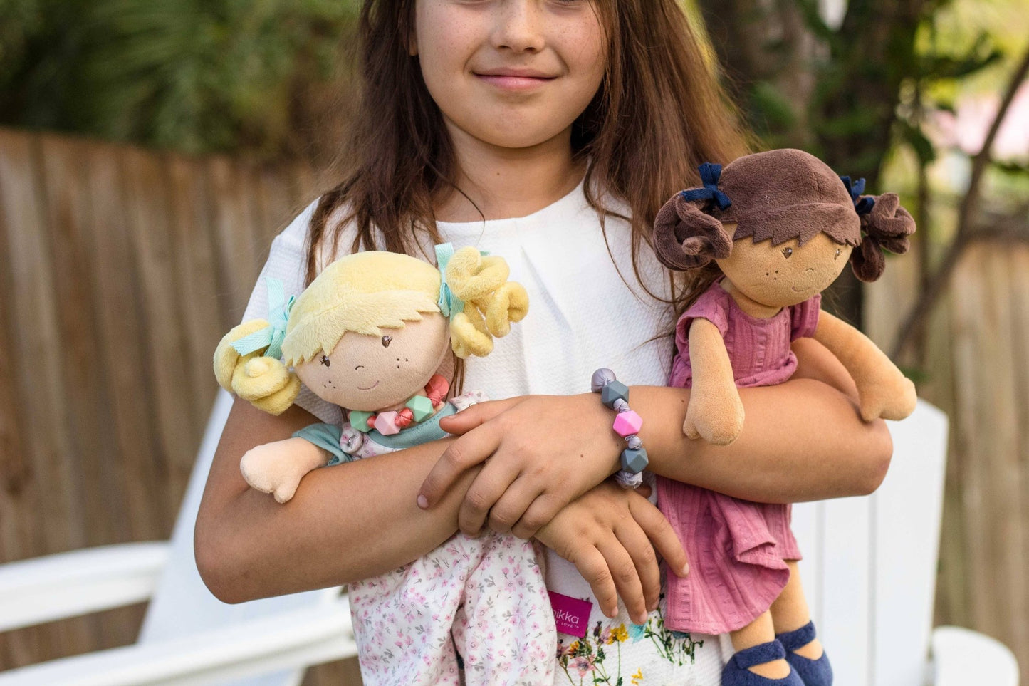 Personalized Plush Lucy Doll with Friendship Bracelet - Tiny Tots Boutique