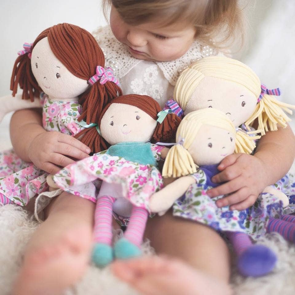 Personalized Plush Rag Doll - Custom Embroidered 16" Keepsake - Tiny Tots Boutique