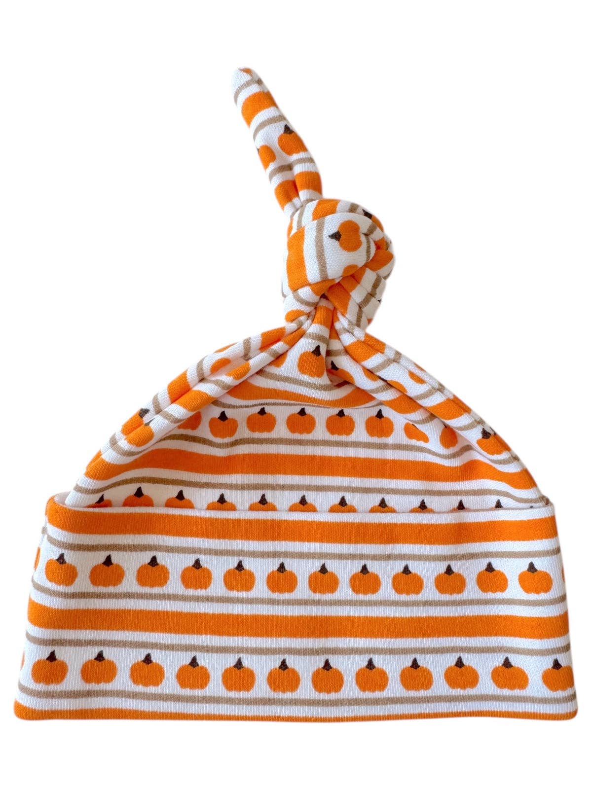 Pumpkin Stripe / Organic Beanie - Tiny Tots Boutique