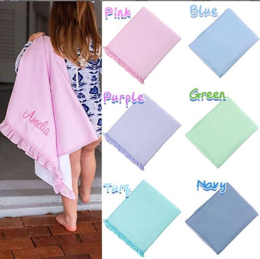 Seersucker Towels - Tiny Tots Boutique