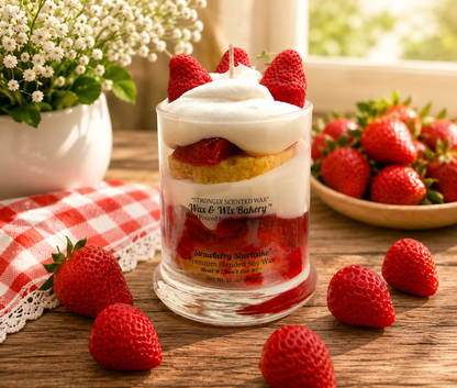 Strawberry Shortcake Soy Candle - Custom Engraving Available