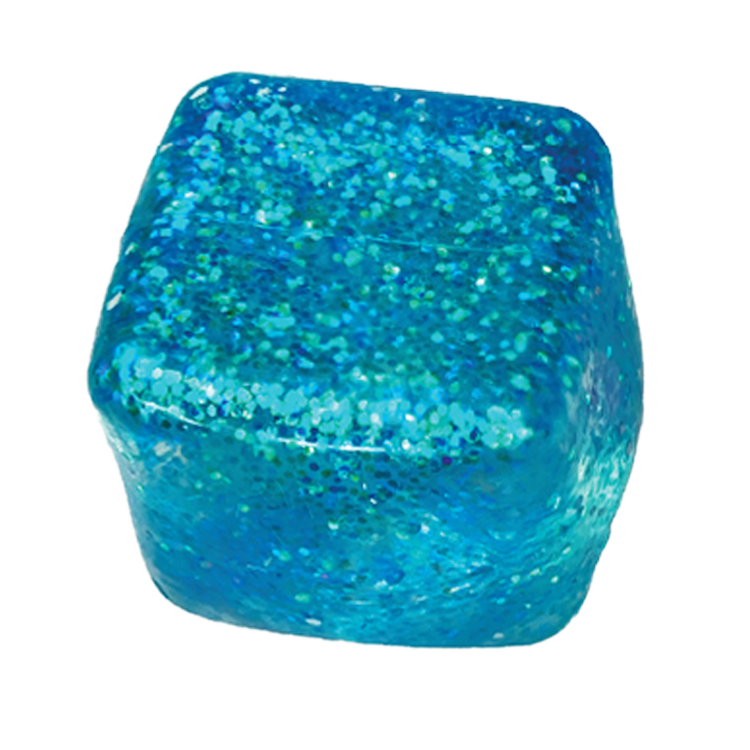 Glow in the Dark Squishy Sparkle Cube