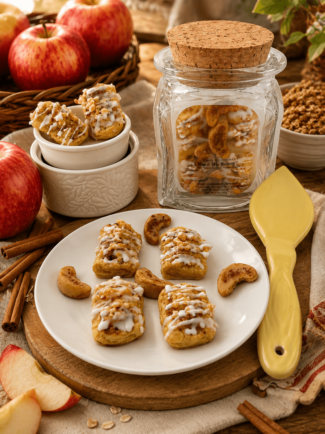 Apple Cinnamon Streusel Pastry Wax Melts. Bakery Wax Melt. - Tiny Tots Boutique