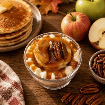 Apple Pecan Pancake Candle. 13 oz. Large Soy Dessert Candle - Tiny Tots Boutique