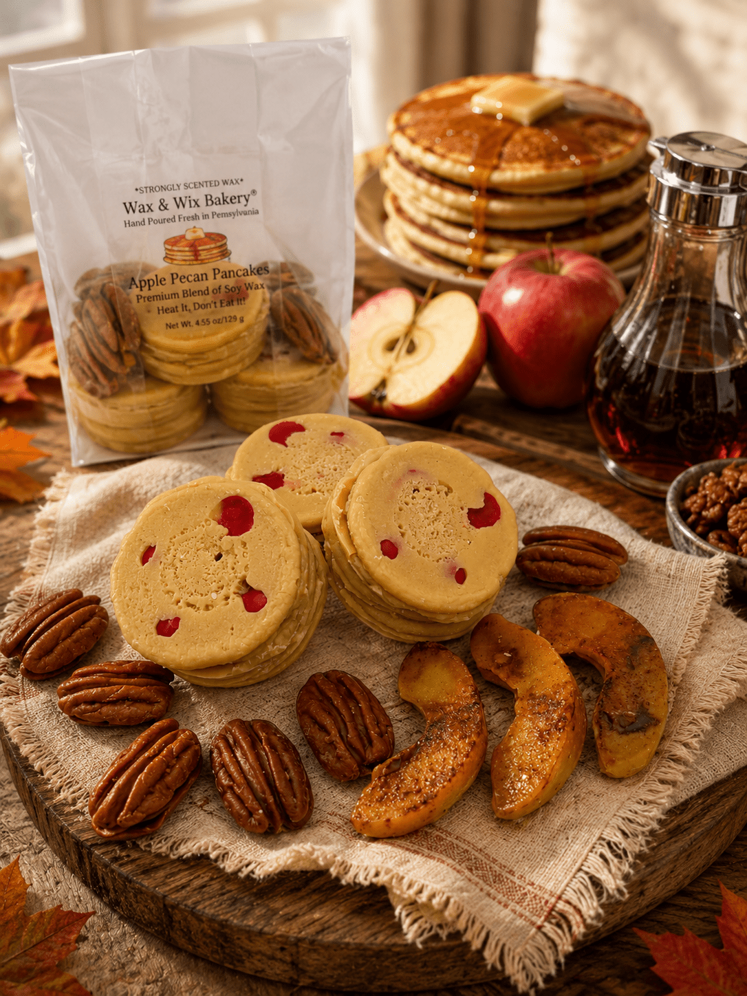 Apple Pecan Pancakes Wax Melts. Bakery Wax Melt. - Tiny Tots Boutique