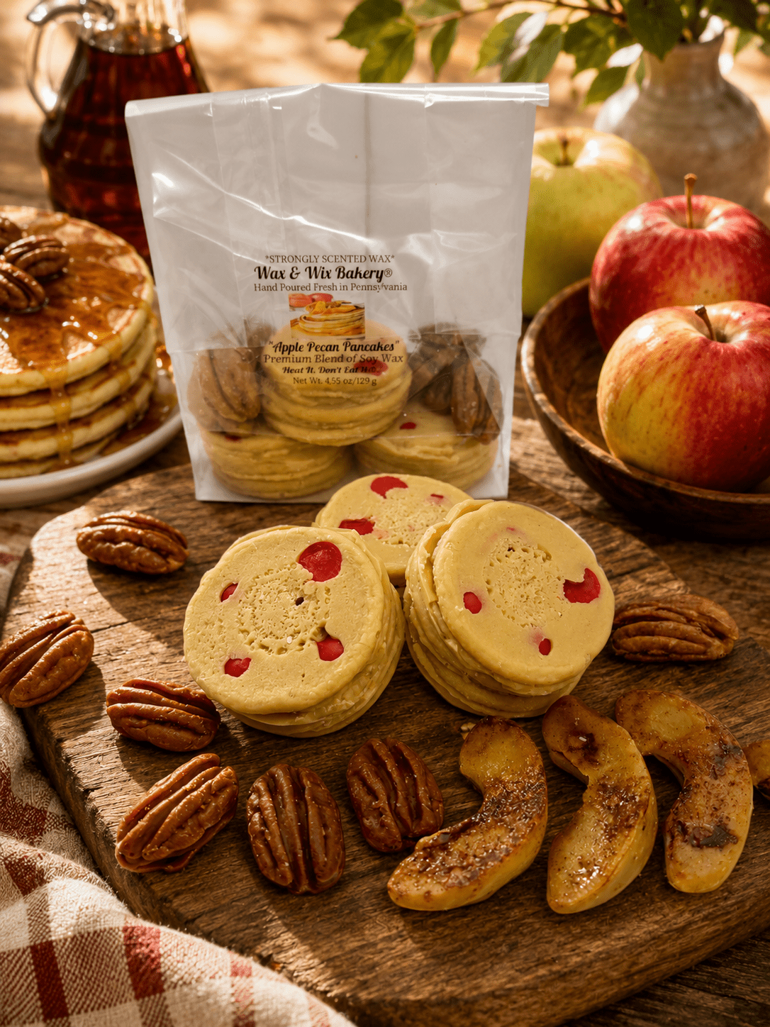 Apple Pecan Pancakes Wax Melts. Bakery Wax Melt. - Tiny Tots Boutique