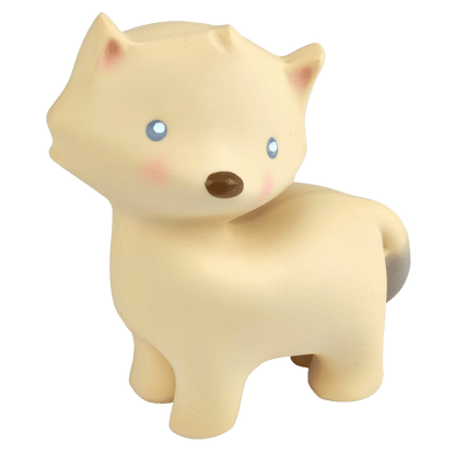 Arctic Fox Organic Rubber Teether, Baby Rattle & Bath Toy - Tiny Tots Boutique