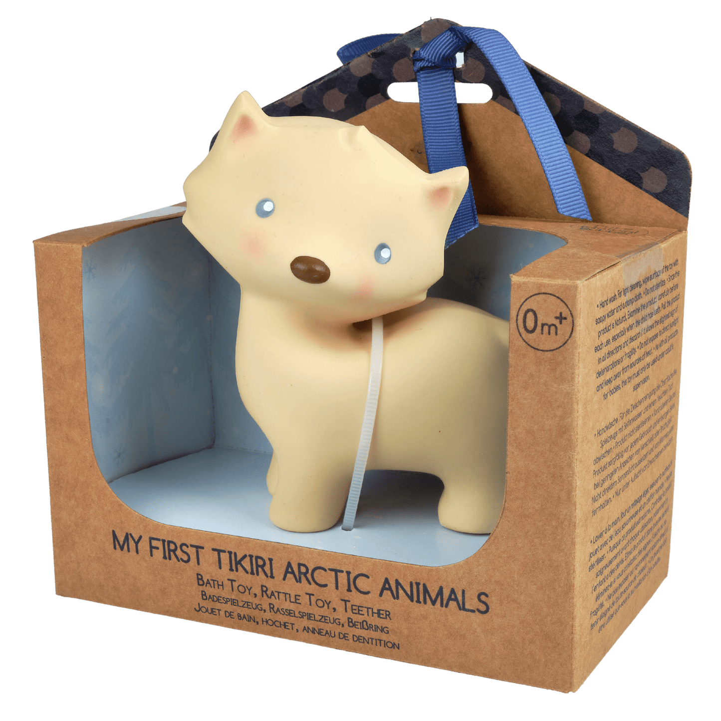 Arctic Fox Organic Rubber Teether, Baby Rattle & Bath Toy - Tiny Tots Boutique