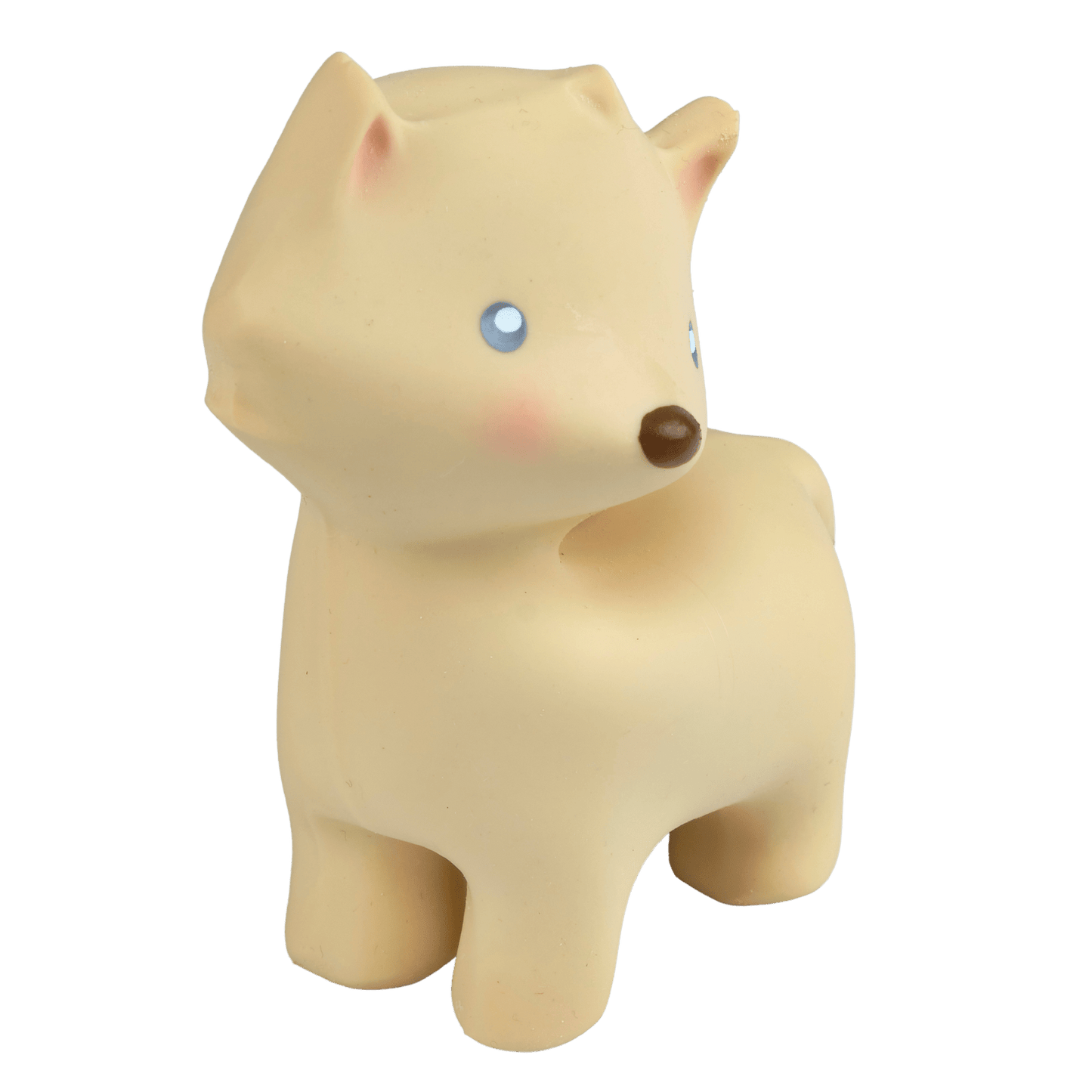 Arctic Fox Organic Rubber Teether, Baby Rattle & Bath Toy - Tiny Tots Boutique