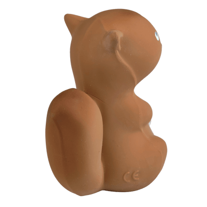 Arctic Squirrel Organic Rubber Teether, Rattle & Bath Toy - Tiny Tots Boutique