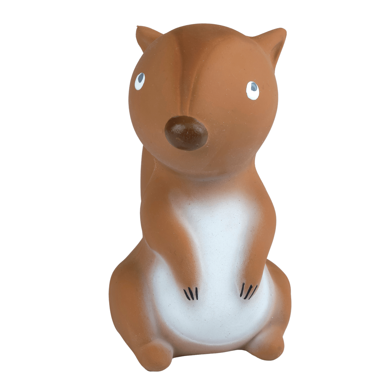 Arctic Squirrel Organic Rubber Teether, Rattle & Bath Toy - Tiny Tots Boutique