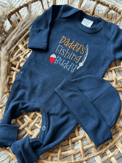 Baby Boy Romper | Daddy's Fishing Buddy - Tiny Tots Boutique