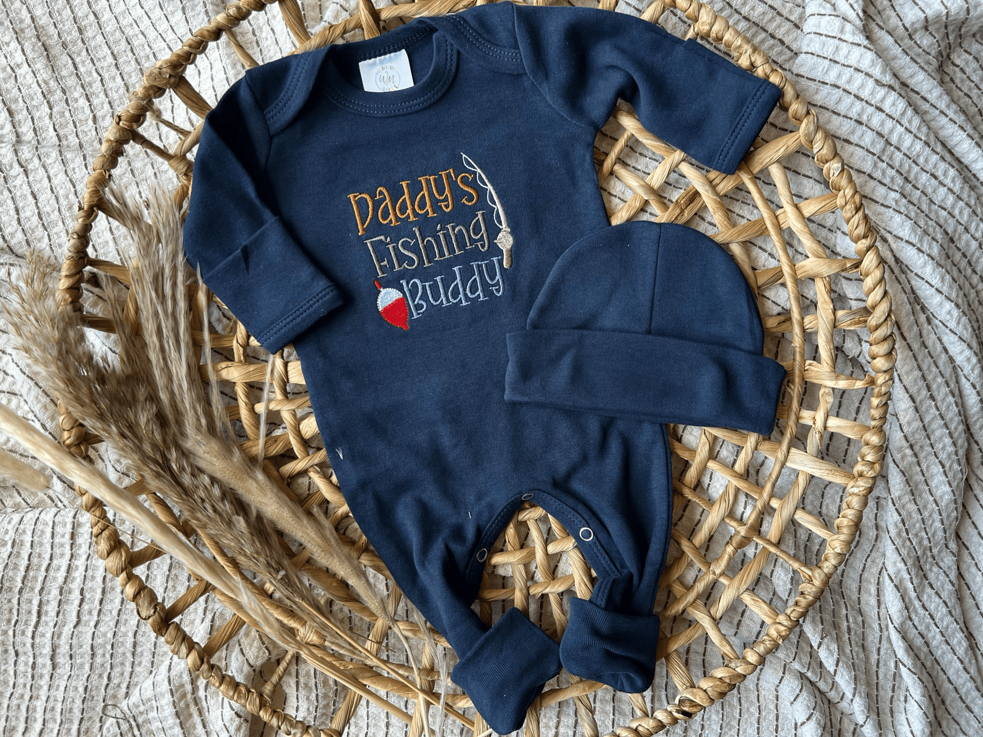 Baby Boy Romper | Daddy's Fishing Buddy - Tiny Tots Boutique