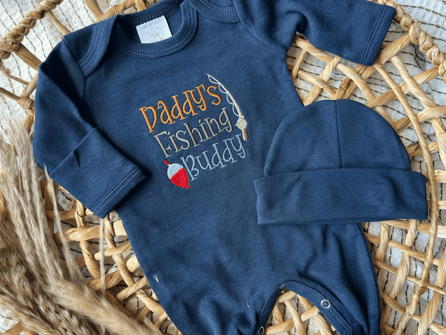 Baby Boy Romper | Daddy's Fishing Buddy - Tiny Tots Boutique