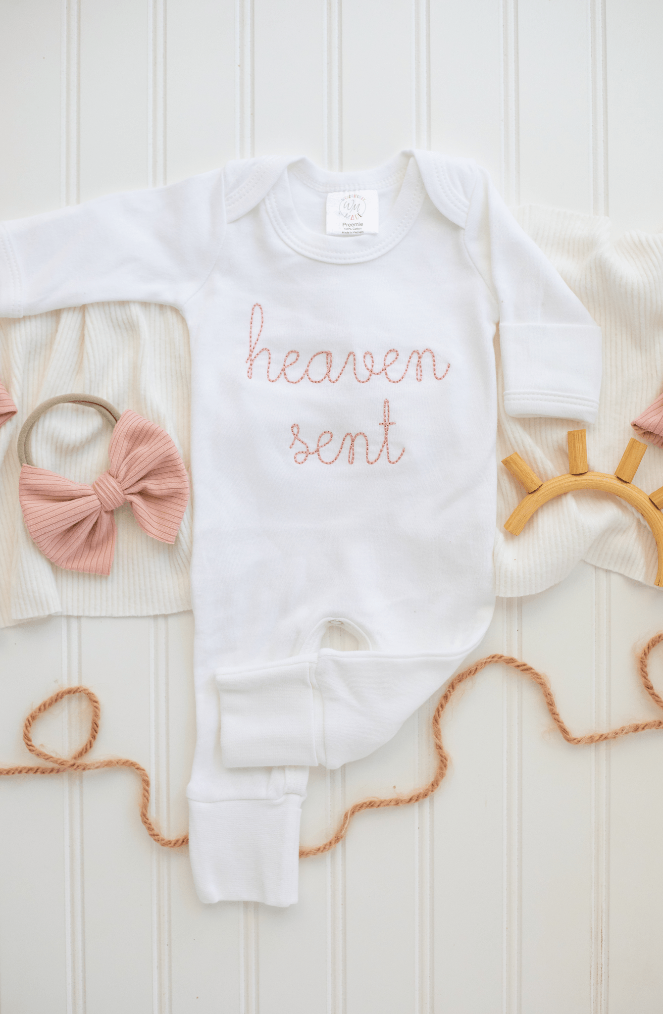 Baby Girl Romper | Heaven Sent Pink - Tiny Tots Boutique
