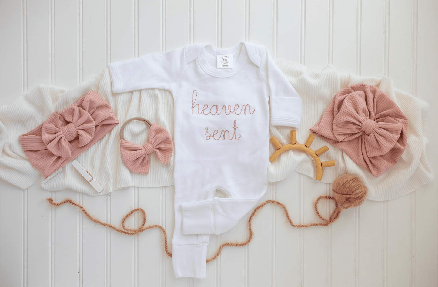 Baby Girl Romper | Heaven Sent Pink - Tiny Tots Boutique