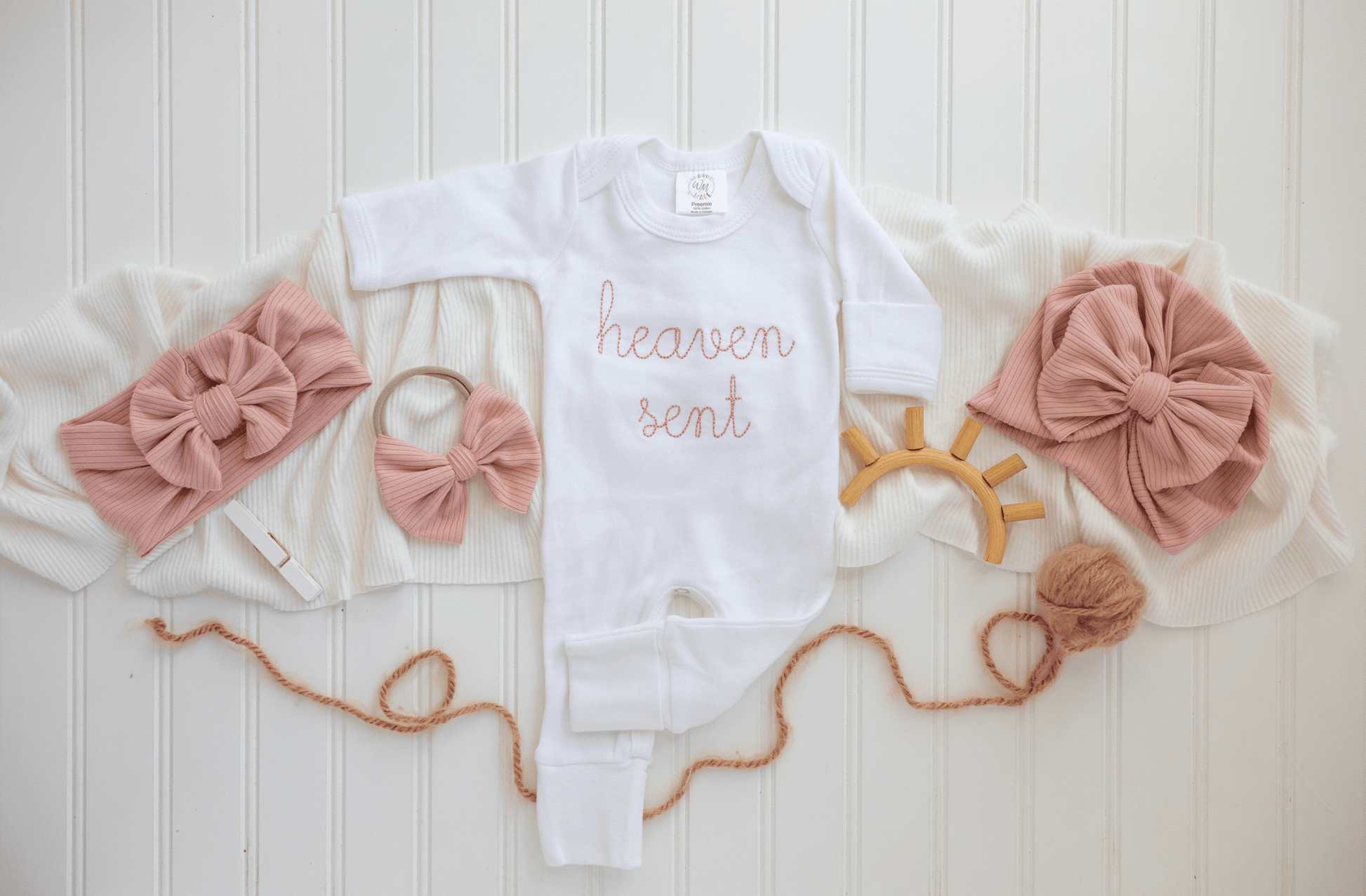 Baby Girl Romper | Heaven Sent Pink - Tiny Tots Boutique