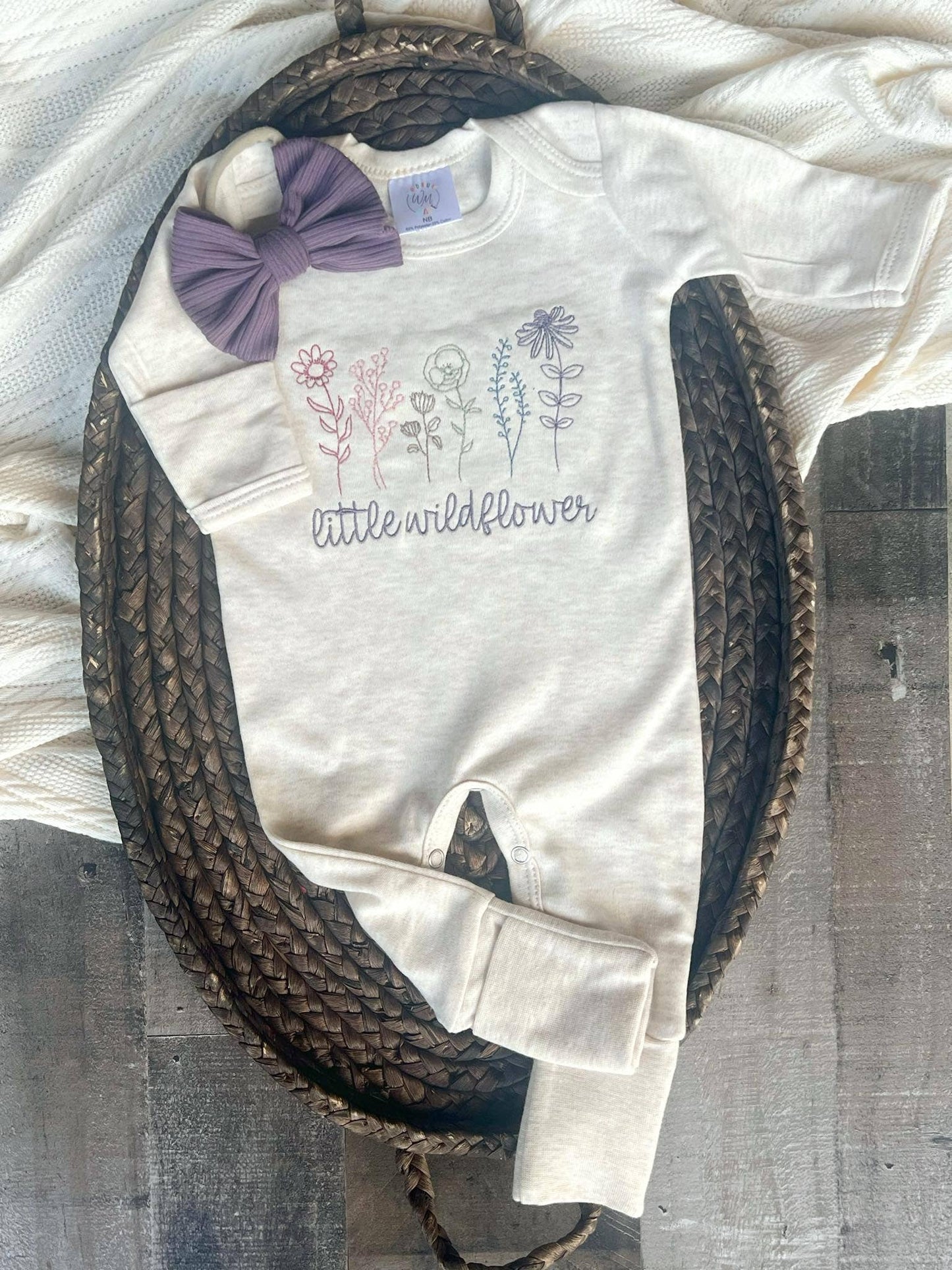 Baby Girl Romper | Little Wildflower - Tiny Tots Boutique