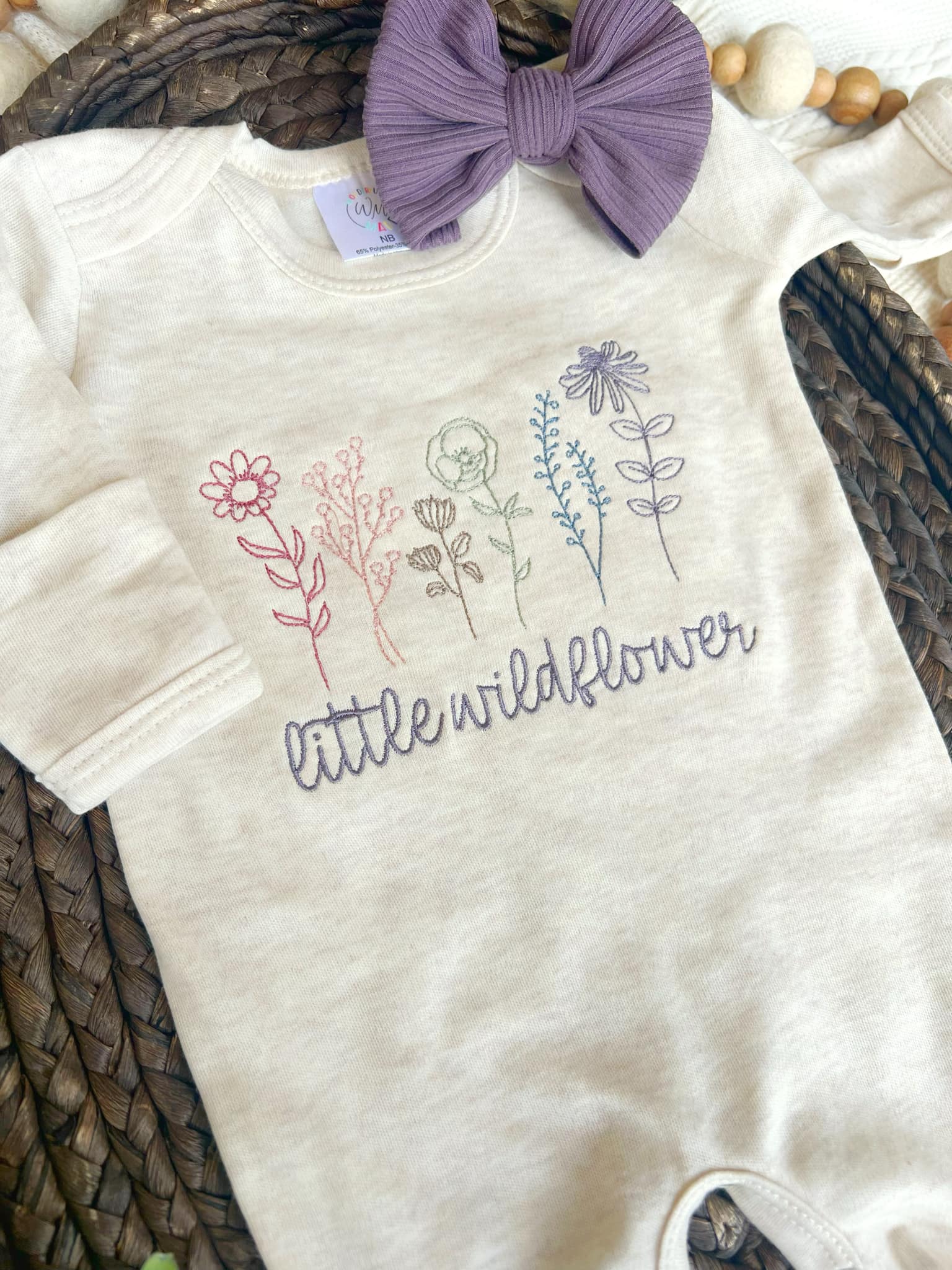 Baby Girl Romper | Little Wildflower - Tiny Tots Boutique