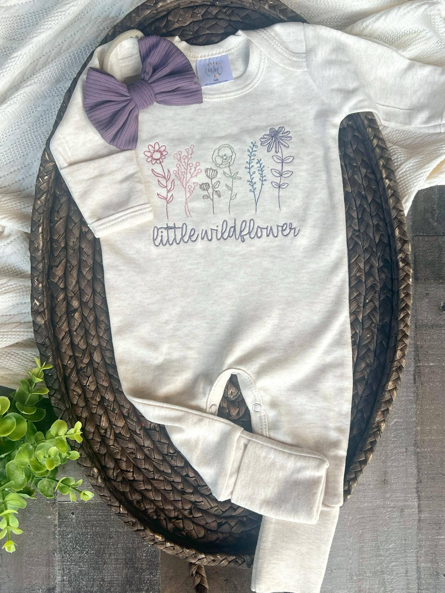 Baby Girl Romper | Little Wildflower - Tiny Tots Boutique